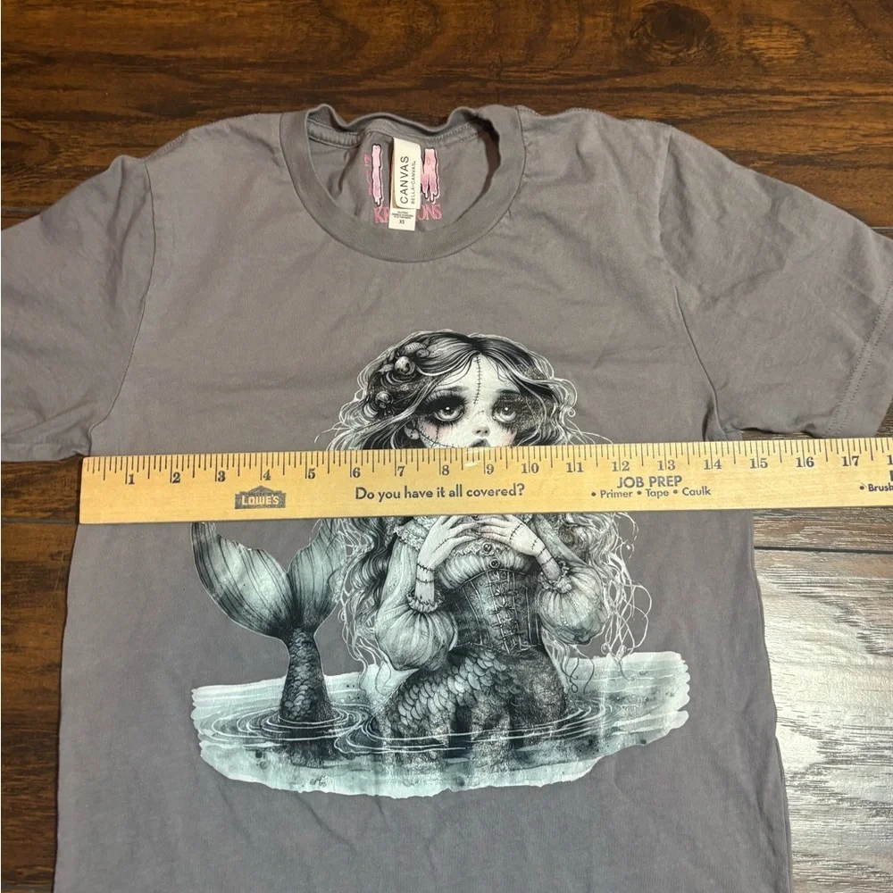 Hot Topic Charcoal Mermaid Graphic Tee - Picture 3 of 9